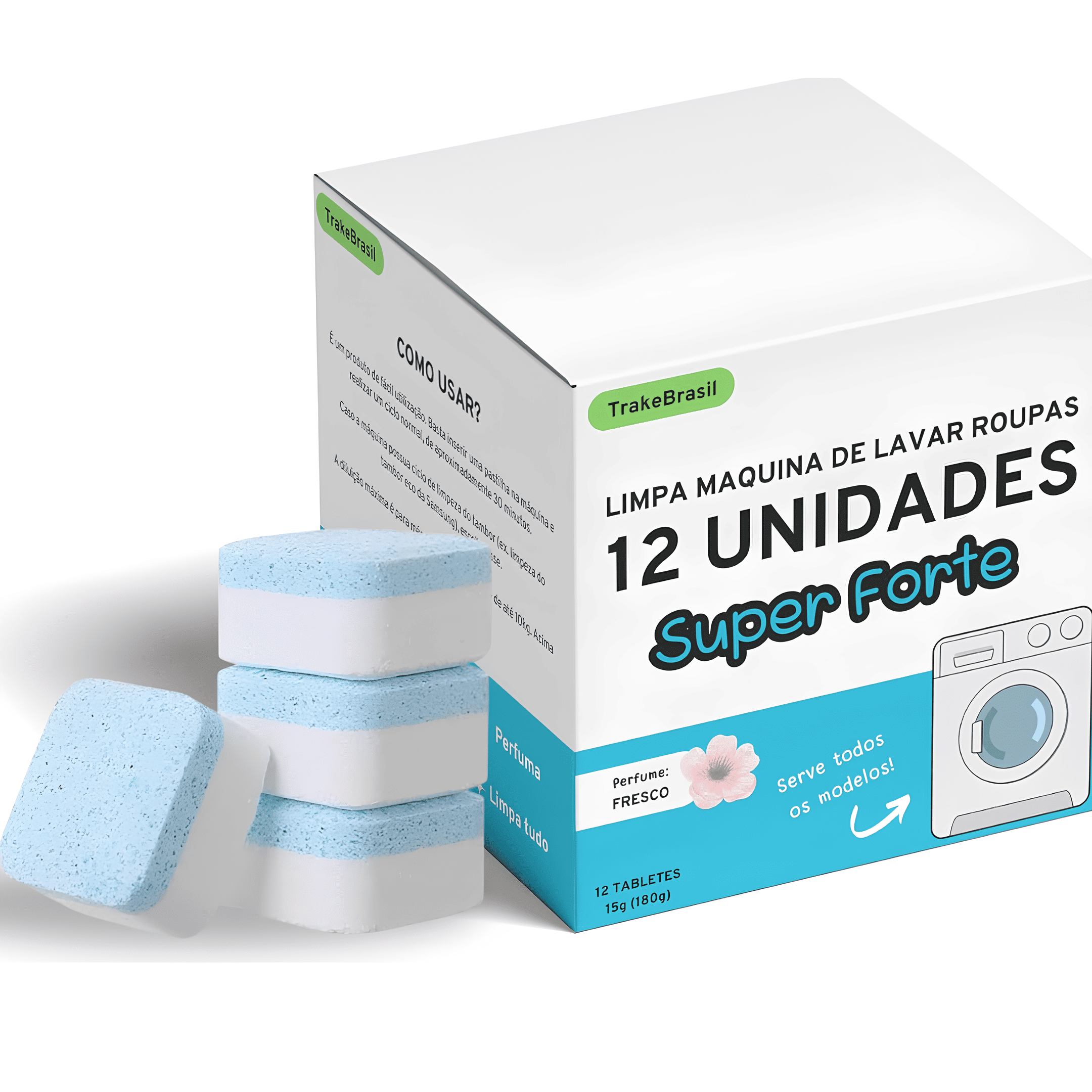 Pastilhas de Limpeza e  Higienização para Maquina de Lavar - LavaClean Pro
