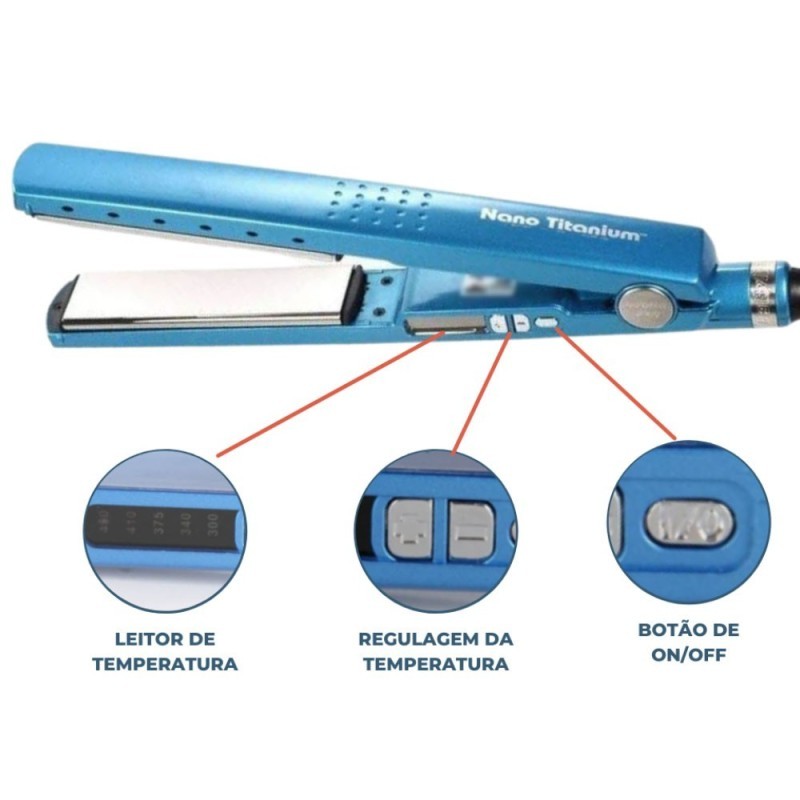 Chapinha Prancha Profissional Nano Titanium Até 450ºf
