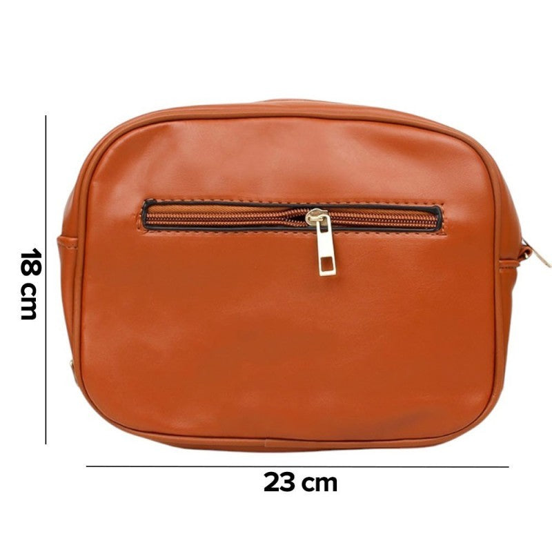 Bolsa Feminina Transversal Pequena Texturizada 2 Compartimentos