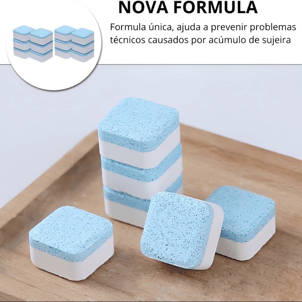 Pastilhas de Limpeza e  Higienização para Maquina de Lavar - LavaClean Pro